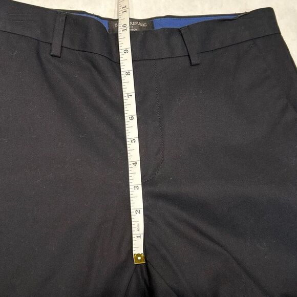Banana Republic Mens Tailored Fit Dress Pants Slacks Sz 29x29.5 Black Non Iron H - Picture 11 of 12